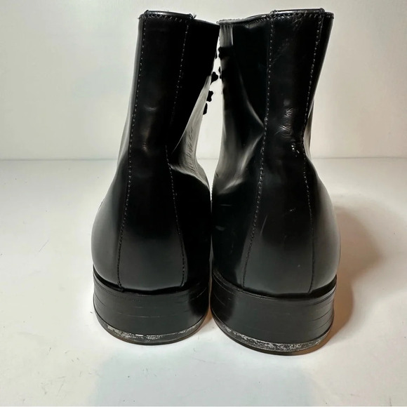 Sanders Mens Black Leather Dress Boots Metal Heel Made In England Size 7… - Picture 6 of 10